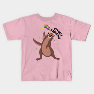 Gay Dancing Otter | 'Otterly Fabulous' Pride LGBTQ Funny Cute Animals Kids T-Shirt